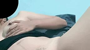 young widow squirts hard fingering pussy with toys till shaking