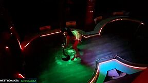 Coworker dances topless then gets her pussy sucked hard