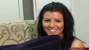 taryn rides monster cock cowgirl to sideways doggy bending over missionary