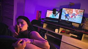 My amiga saw me playing but wanted FACIAL CUMSHOT and me eating her all night