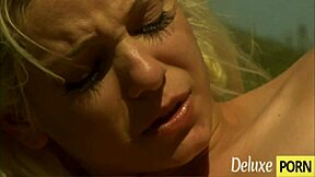 Cowboy pounds smoking blonde teen pussy outdoors?