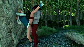 LOST HIKING TEEN SQUIRTS ON BIG BLACK COCK!