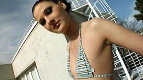 amateur teen bent over assfucked rough by big cocks. then gaping double penetration cum swallow.