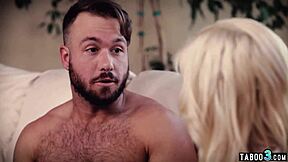 nasty milf brings home skinny shaved teen pussy to surprise horny husband