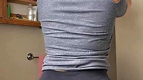 Curvy Latina Teen Shakes Huge Ass in Tight Leggings