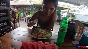 Market Walk Ends in Steamy Thai Quickie Fuck