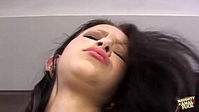 Christina's puffy nipples bounce as old man spanks her big latina ass