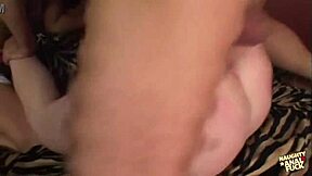 Why resist sexy Kat's big tits during rough anal doggy pounding?