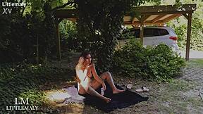 her cuck bf calls as she begs bbc ass pounding garden piss throat