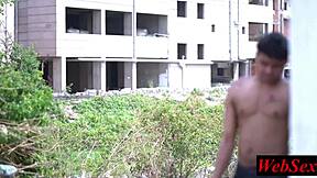 Indian beauty reunites lost love for outdoor skirt-up hardcore domination fuck