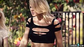 nasty milf brings home skinny shaved teen pussy to surprise horny husband