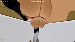 i fuck this petite goth girl's pussy in roblox threesome