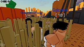 i fuck this petite goth girl's pussy in roblox threesome