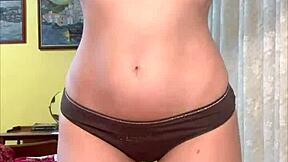 wanna see this cute petite teen dildo fuck her shaved pussy hard?