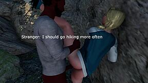 LOST HIKING TEEN SQUIRTS ON BIG BLACK COCK!