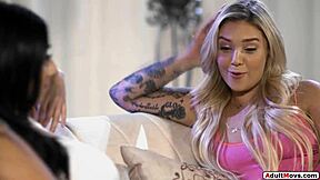 Adultmovs Com - Blonde Facesat By Busty Brunette BFF In First-Time Lick Fest