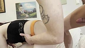 Young Wife Gulps Huge Cock Then Rides Anal Doggy Reverse Cowgirl