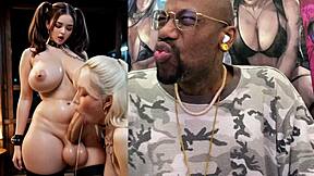 Big Breast Ebony Transgender Cock Sucked Off Hard with Anal Beads by Beach Babes!