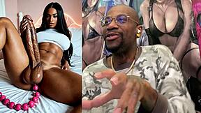 Big Breast Ebony Transgender Cock Sucked Off Hard with Anal Beads by Beach Babes!