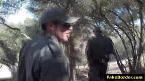 Latina Bitch In Uniform Slammed Hard Outdoors On Border Doggystyle!