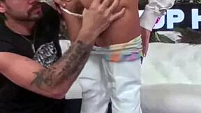 Sasha Tatcha Chokes on Cock with Throat Fucking Bent Over Doggystyle and Rimjob Action