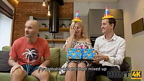 Hunt4k: Boyfriend Profits as Girlfriend Fucks for Cash!