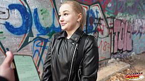 German scout picks up tiny shy Dasha Dark casting fuck