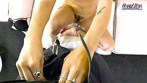 Petite Inked Brunette Pamela Morrison Gags on Sloppy Deepthroat Then Gets Hard Pounded!