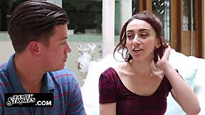 Stepbrother teaches mandy muse anal cock riding virgin style