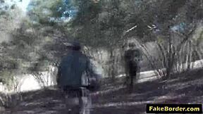 Latina Bitch In Uniform Slammed Hard Outdoors On Border Doggystyle!