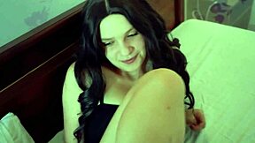 caught me with vibrator... my young pussy drips wet!