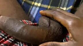 College teen strokes massive oiled black cock hard