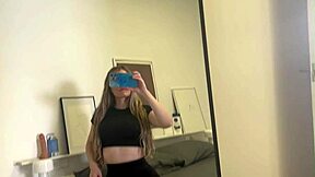 fitness girl fingers pussy moans squirts to huge orgasm