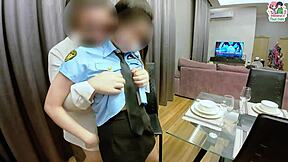 steamy thai policewoman ninew romantic outdoor uniform sex