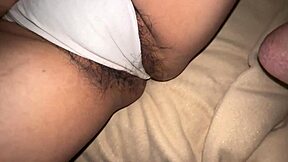 horny indian milf shakes milky huge tits and rubs hairy tight pussy closeup solo