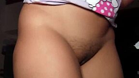 colombian stepsis lifts skirt flashing squirting pussy upskirt view