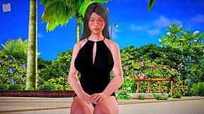 my new family stepmom and sis play naughty games together