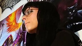 asmr goth hungarian teen kisses with glasses fetish 😘🖤