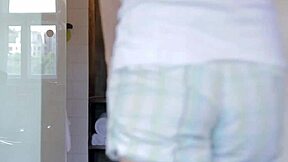 Perky teen Alexis Crystal licks and fucks for cash in her first sex video