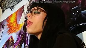 asmr goth hungarian teen kisses with glasses fetish 😘🖤