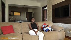 super tight 18yo ebony pussy stretched gaping by massive white cock in casting