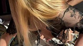 Woke up to hard doggystyle pounding creampie orgasms from my pregnant blonde milf?