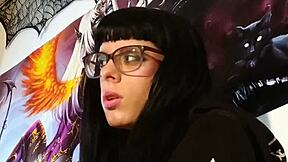 asmr goth hungarian teen kisses with glasses fetish 😘🖤