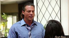 stepteen doggystyled keeps begging for more thick cock