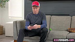 Stepdad's robot gift turns into hardcore pussy fuck!