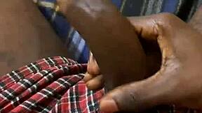 College teen strokes massive oiled black cock hard