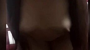 skinny latina girlfriend in socks gets fucked doggystyle by friend's cock first time creampie pov