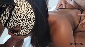 EbonY LATINA GODDESS RIDES CRISPORN6 MONSTER COCK HARD