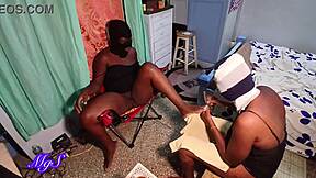 matured lesbians tease each other in lingerie voyeur style