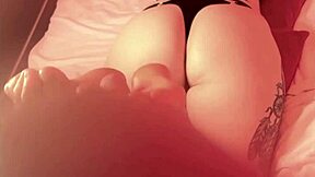 Olivia Jarden as sexy big ass Krampus teases with sloppy footjob and deepthroat in Christmas cosplay